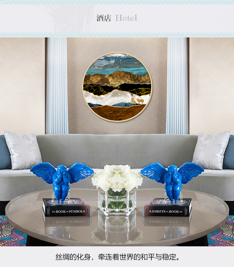 現(xiàn)代簡(jiǎn)約客廳辦公室裝飾畫(huà) 書(shū)房玄關(guān)晶瓷畫(huà) 純手繪油畫(huà) 絲綢之路系列二