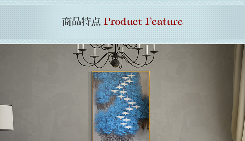 現(xiàn)代簡(jiǎn)約抽象畫 客廳掛畫臥室藝術(shù)裝飾畫 手繪油畫  白雁過林