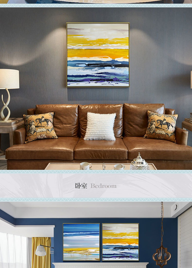 手繪油畫(huà) 客廳臥室裝飾畫(huà)餐廳壁畫(huà) 方版現(xiàn)代簡(jiǎn)約抽象畫(huà)  無(wú)際