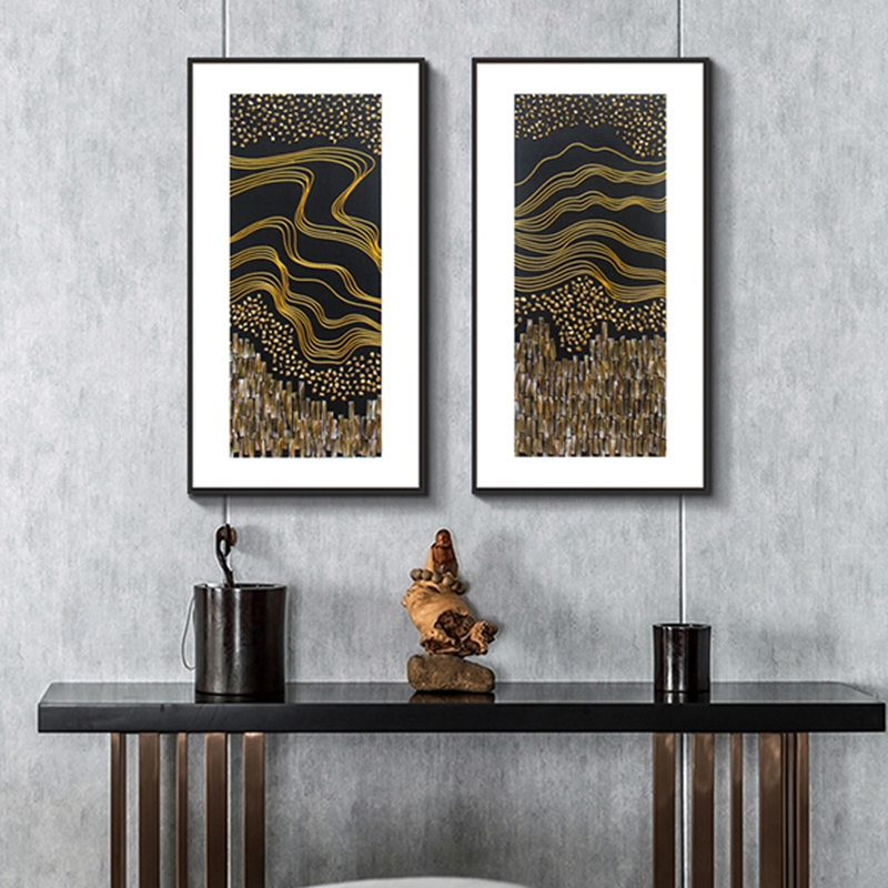 新中式客廳裝飾畫 餐廳原創(chuàng)純手繪線條貝殼畫 玄關鋁合金框?qū)嵨锂?/></p>						</div>

						<div   id=