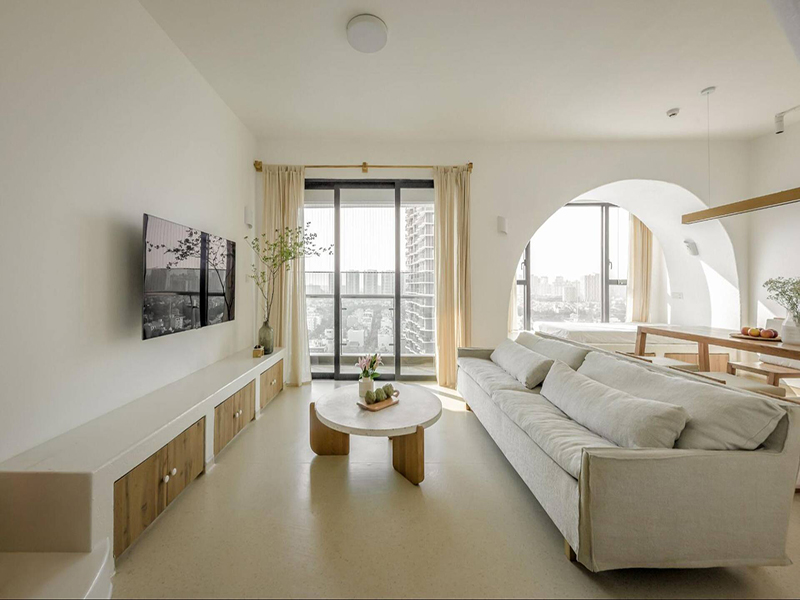 遼陽復(fù)式裝修，全屋大白墻看似不豪華，細(xì)節(jié)卻做得很到位，顏值超高